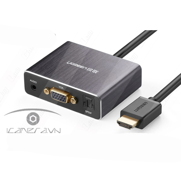 Cáp chuyển HDMI to VGA tích hợp Audio, cổng quang SPDIF Ugreen 40282