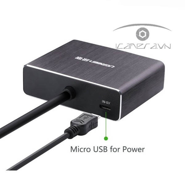 Cáp chuyển HDMI to VGA tích hợp Audio, cổng quang SPDIF Ugreen 40282