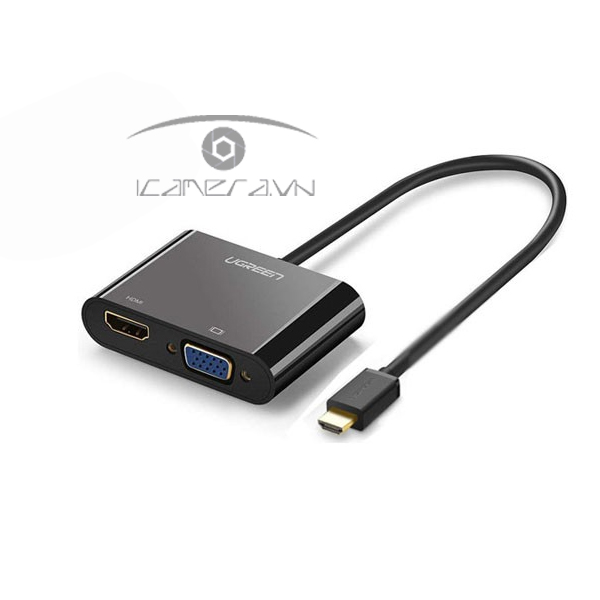 Cáp HDMI To HDMI/VGA + Audio 3.5mm Ugreen 40744 