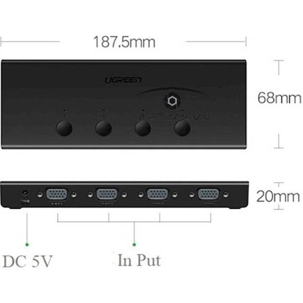 Bộ gộp VGA 4 thiết bị vào 1 màn hình Ugreen 50279