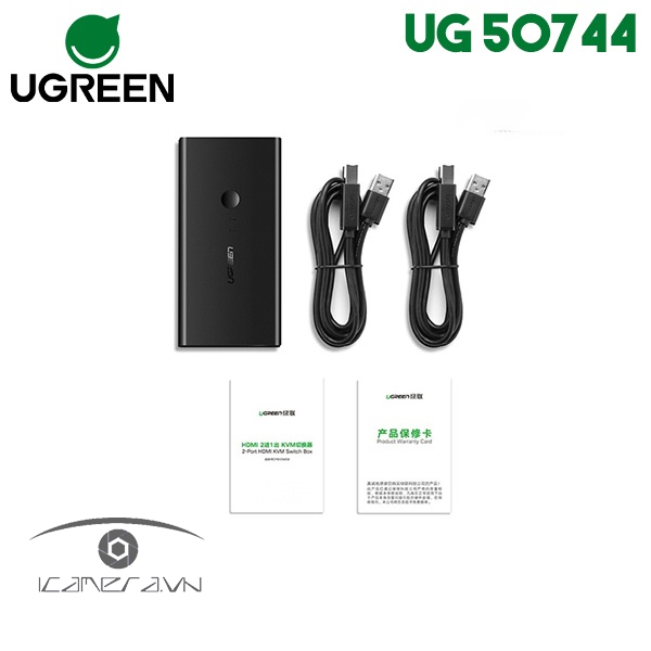 Ugreen 50744 – Bộ gộp HDMI KVM 2 máy tính dùng chung 1 màn hình