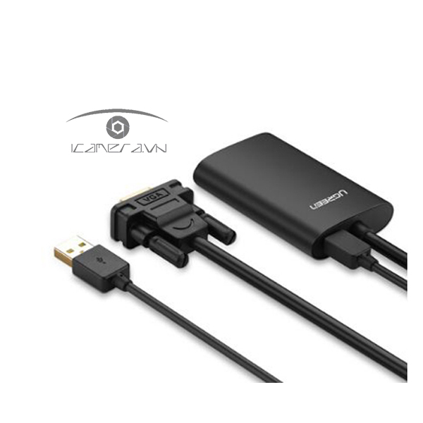 Cáp chuyển VGA to HDMI tích hợp Audio chính hãng Ugreen 40264