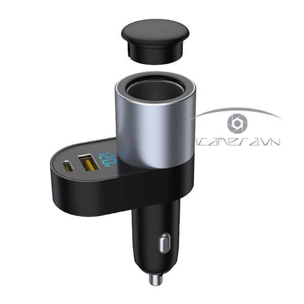 PISEN Quick Car 2-in-1 (Cigar, USB & Type-C) 27W