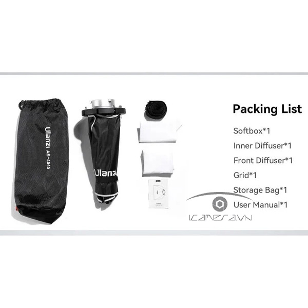 Softbox Ulanzi 45cm with Bowens Mount (AS-4545)