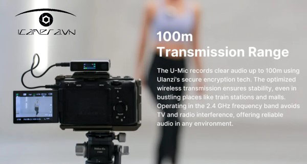 Micro không dây Ulanzi AM18 màn hình cảm ứng