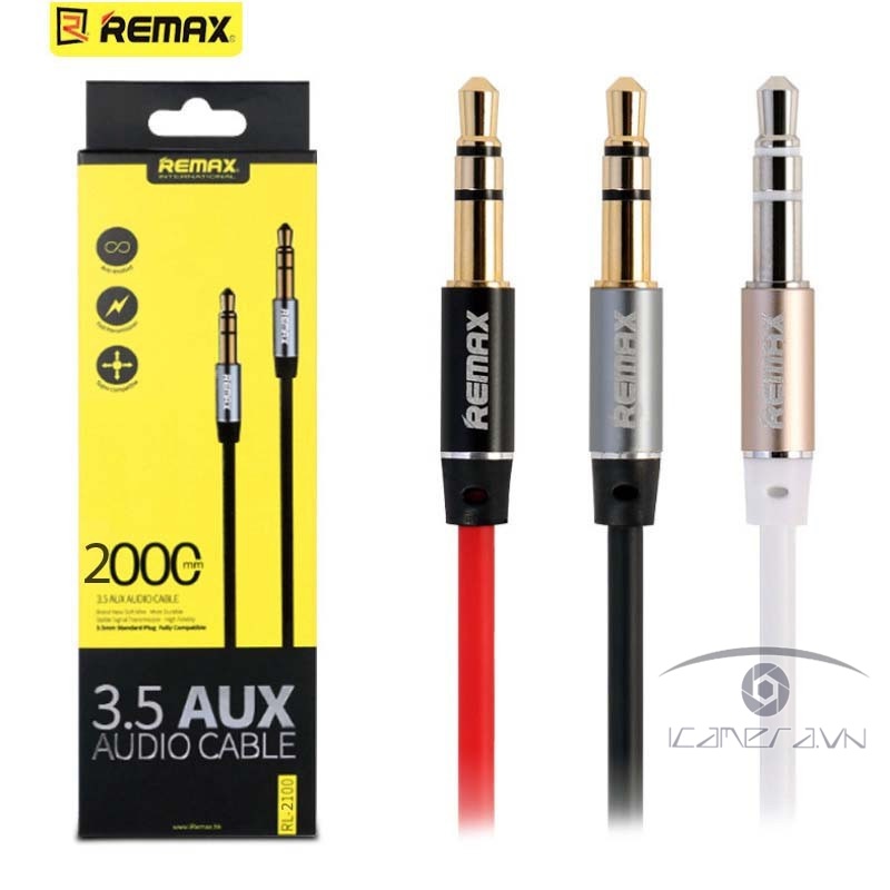 Dây cáp âm thanh Audio 3.5 AUX Remax dài 2m