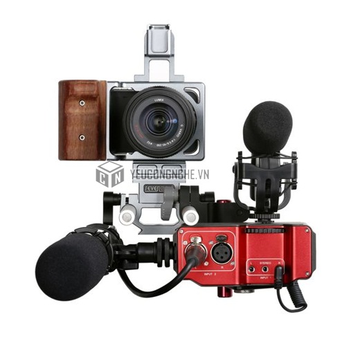 Audio Mixer cho máy ảnh DSLR gắn 2 mic cùng lúc cổng 3.5mm và XLR Saramonic SR-PAX2