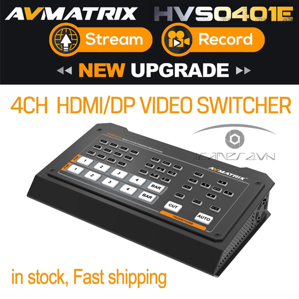 HVS0401E - Micro 4 Channel HDMI/ DP Video Switcher
