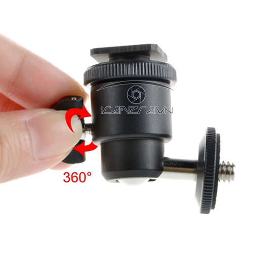 Ballhead mini 1/4 inch gắn hotshoe máy ảnh