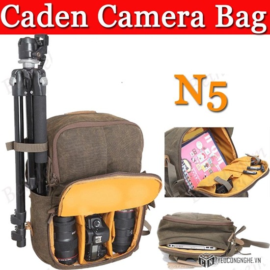 Balo đựng máy ảnh DSLR Canon Nikon Sony Caden N5 chính hãng