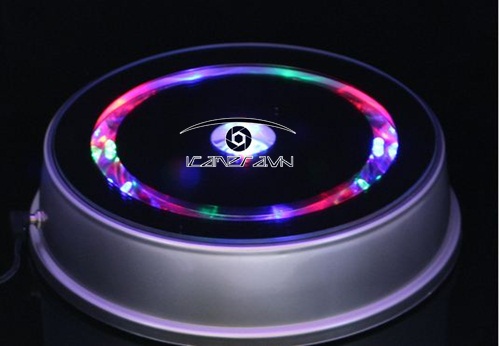 Bàn xoay quay chụp sản phẩm đường kính 20cm Crystal rotary slide show B20