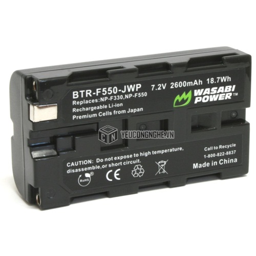Bộ 1 pin 1 sạc cho máy quay Sony NP-F550 Wasabi