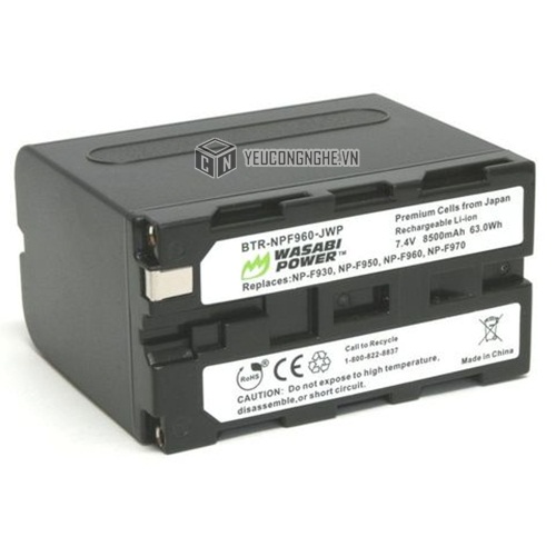 Bộ 1 pin 1 sạc cho máy quay Sony NP-F960 Wasabi