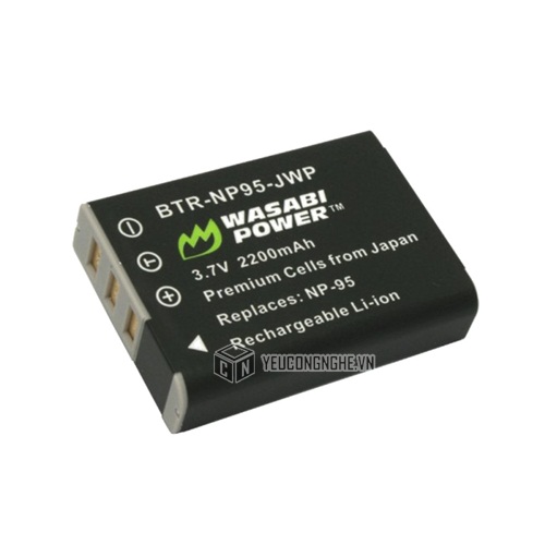 Bộ 2 pin 1 sạc cho máy ảnh Fujifim NP-95 Wasabi