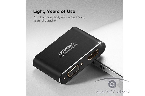 Bộ Chuyển Lightning to HDMI + VGA cho Iphone, ipad Ugreen UG-30963