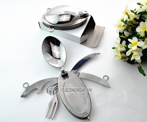 Bộ dụng cụ bàn ăn đa năng 5-in-1 dạng gập cỡ nhỡ SKF-501M