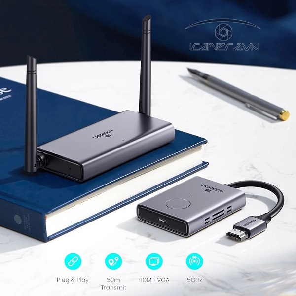 Bộ phát trình chiếu từ xa HDMI+VGA  Ugreen 50633A