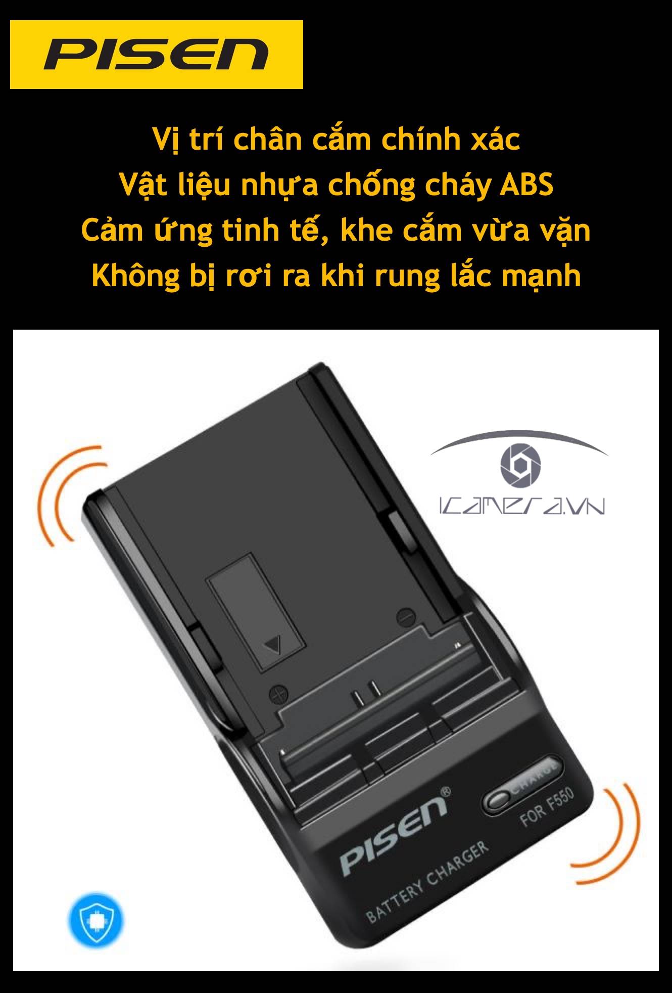 Bộ Sạc Pin Máy Ảnh Pisen Sony F550/F750/F970