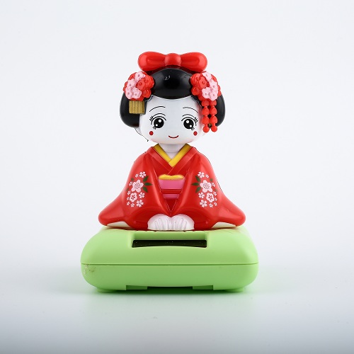 Búp bê Kimono cúi chào sử dụng năng lượng mặt trời BB-001