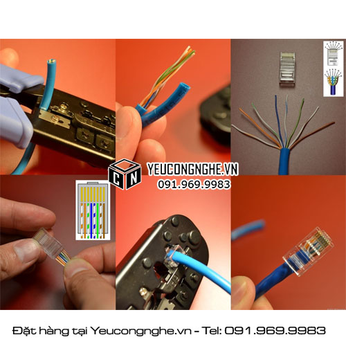 Kìm cắt dây mạng LAN, kềm bấm đầu dây cáp RJ45