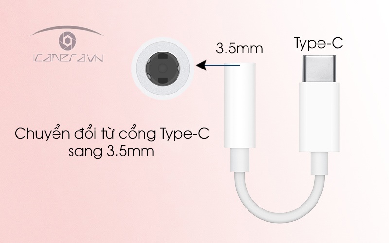 Giắc chuyển Type-C ra 3.5mm [audio + micro] chính hãng