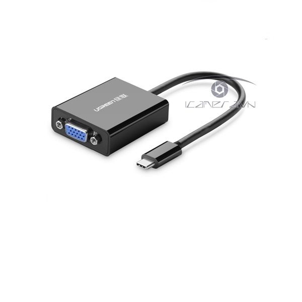 Cáp USB Type-C to VGA Ugreen 20586 hỗ trợ 1080p cao cấp