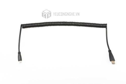 Cáp HDMI ra micro HDMI dạng lò xo xoắn HD-001