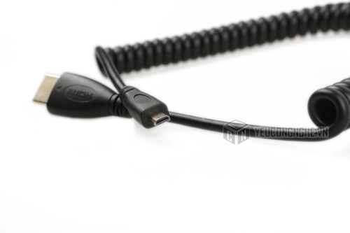 Cáp HDMI ra micro HDMI dạng lò xo xoắn HD-001