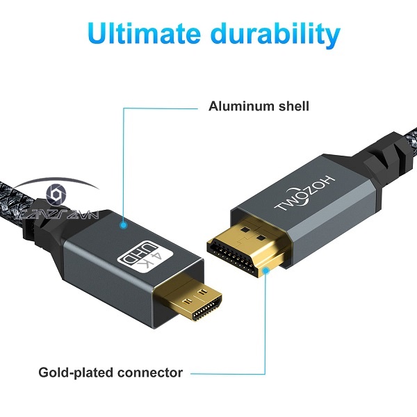 Cáp bện Micro HDMI sang HDMI 2.0 4K 60Hz