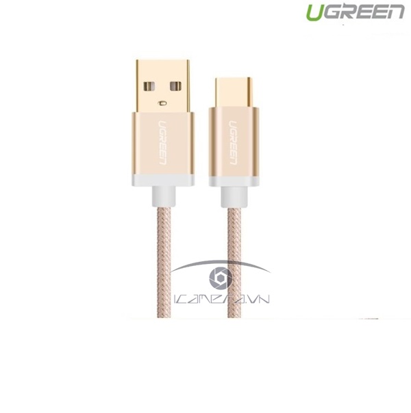 Cáp USB-C, Cáp USB Type-C to USB 2.0 0.5M UGREEN 20859 Gold Rose Cao cấp