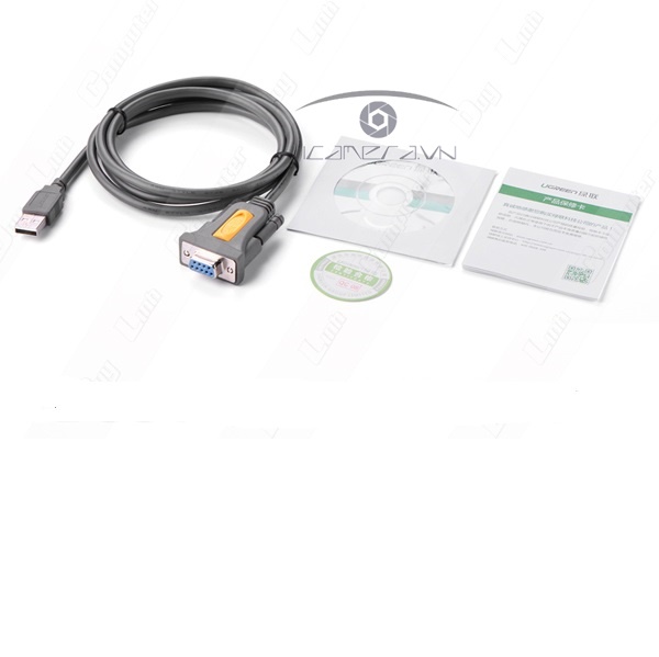 Cáp USB to Com DB9 RS232 1.5M chính hãng Ugreen 20201