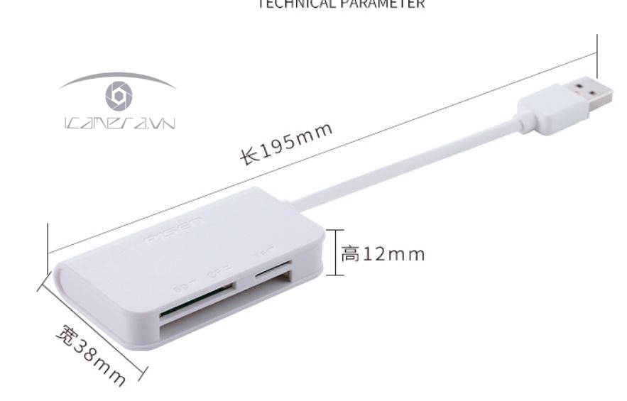 Đầu đọc thẻ đa năng Pisen Card Reader USB 3.0 