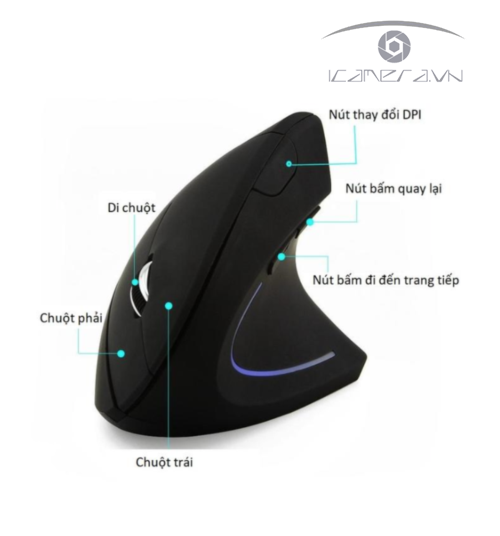 Chuột chống đau khớp khuỷu, đỡ mỏi tay khi dùng PC máy tính Ergonomic Mouse EM-01