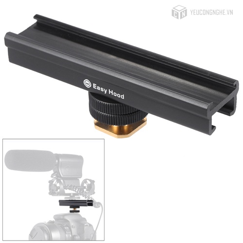 Gá cài thêm phụ kiện cho máy ảnh dạng trượt Cold shoe extension 20cm