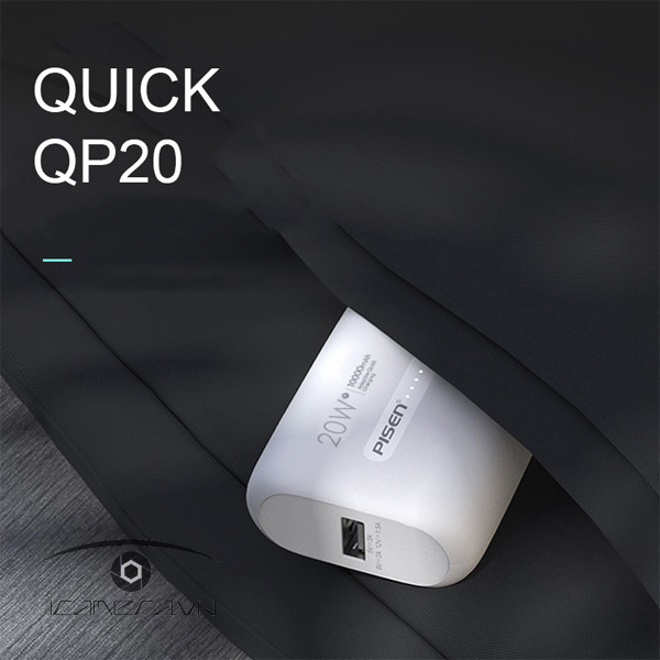 Pin dự phòng siêu nhỏ 20W Pisen Quick Mini QP20 10000mAh TS-D304