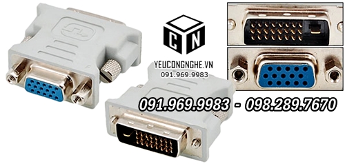 Đầu chuyển VGA ra DVI 24pin adapter kết nối tín hiệu hình ảnh