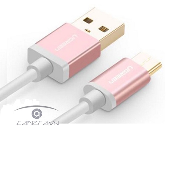 Dây chuyển đổi USB 2.0 sang USB Type-C 1M hồng vàng Ugreen 30508