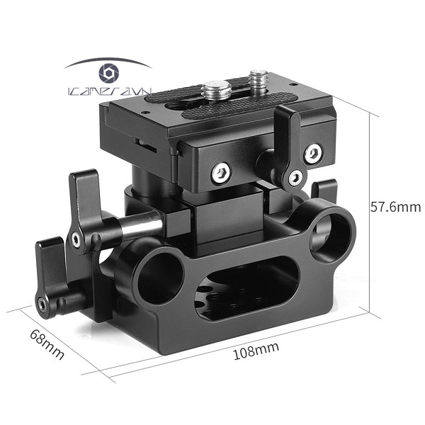 SMALLRIG 15mm Rail System Universal Baseplate DBC2272B