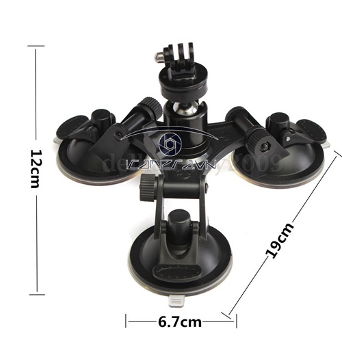 Đế hút kính 3 chân cỡ nhỏ gắn máy ảnh, camera Gopro Hero CK3-S
