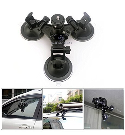 Đế hút kính 3 chân cỡ nhỏ gắn máy ảnh, camera Gopro Hero CK3-S