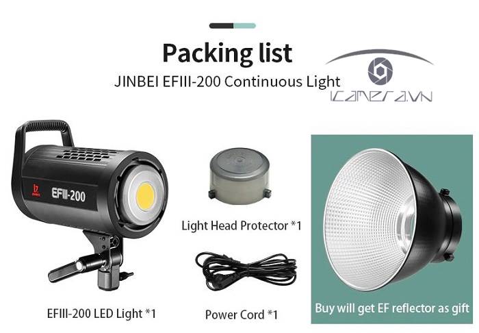 Đèn Led EFII-200 Jinbei 5500K