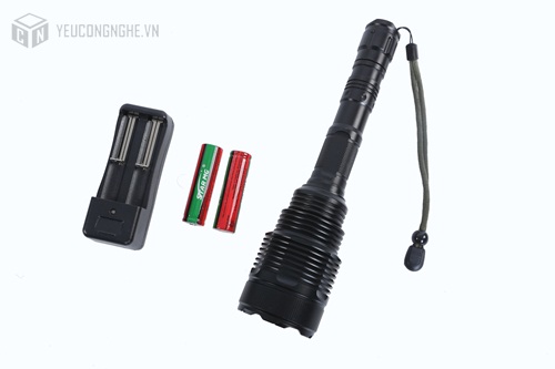 Đèn pin led siêu sáng kèm 2 pin sạc Powe Style WY9501