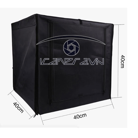 Hộp chụp sản phẩm kèm 2 đèn led 30w chất liệu PVC 40x40cm