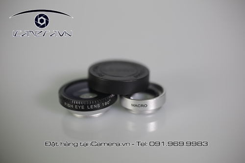 Lens macro fisheye 2 trong 1 cho smartphone, tablet Lieqi chính hãng