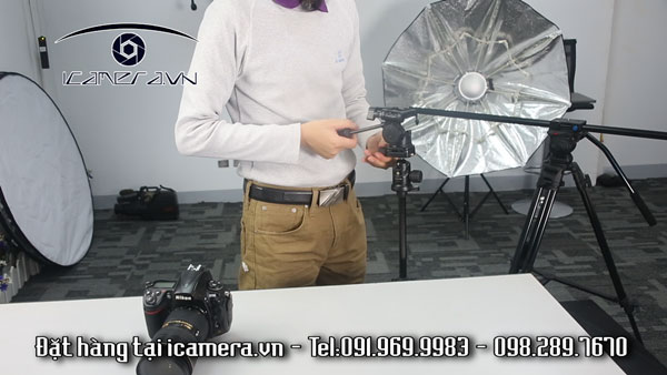 Panhead tay cầm đầu củ gắn tripod cho máy ảnh DSLR, máy quay loại thép PT-108