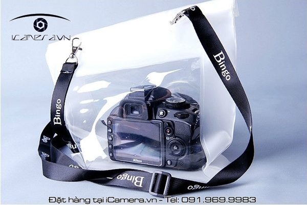 Túi chống nước cho máy ảnh Nikon Canon ống kính khẩu dài Bingo WB-201