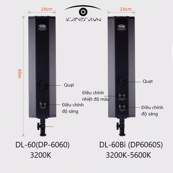 Đèn LED dài quay phim,chụp ảnh DEEP DL-60Bi