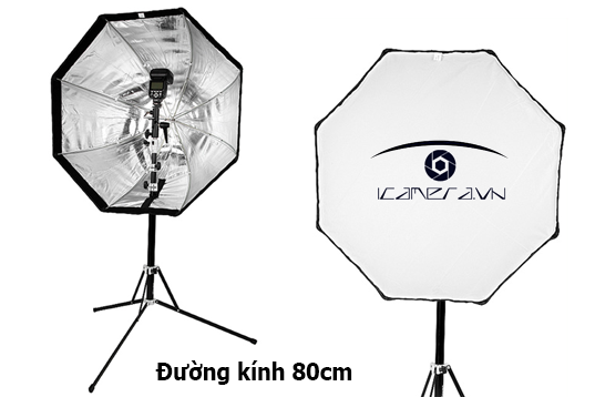 Dù tản sáng hình bát giác đường kính 80cm chuyên nghiệp cho studio
