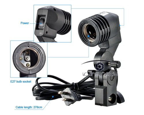 Đui đèn đơn có lỗ gài E27