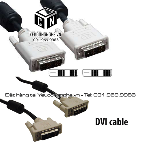 Cáp DVI ra DVI 2 đầu giắc tín hiệu chống nhiễu